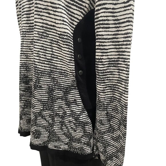 Zozo Womens XL Striped Long Sleeve Button Detail Sweater Casual Lightweight Fall - Picture 8 of 11